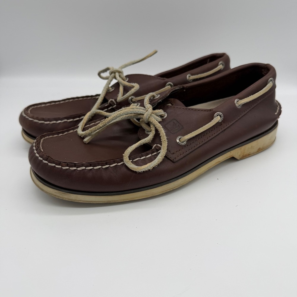 Sperry Top-Sider Mens‎ Authentic Original Boat Shoes Brown Leather 9.5 M 0786707